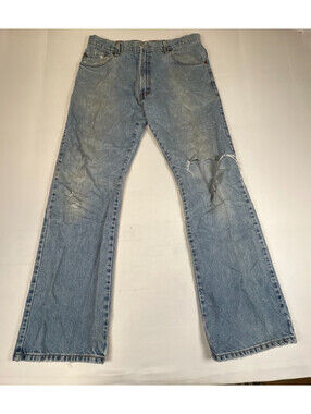 Vintage Levi's 517 Boot Cut Men 36x34 Light Wash Jeans